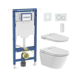 BATH DELUXE Závesné WC s bidetom 1600W/230V + toaletné sedadlo + tlačidlo + modul + podložka + DO BT0091+GB0023+GB0014 +GB0028 vyobraziť