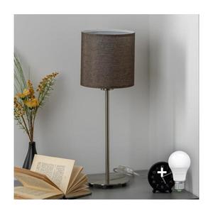 Eglo - LED Stolná lampa TUNJA 1xE27/60W/230V 38, 5 cm matný chróm/hnedá 1xEG32512+1xEG32496 vyobraziť