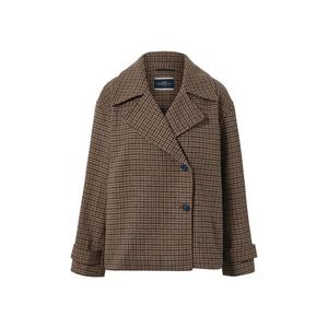 Kockovaná bunda s vlnou vyobraziť