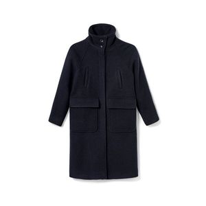 NAH/STUDIO kabát | recyklovaná vlna, námornícka modrá vyobraziť