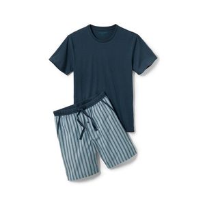 Krátke pyžamo s tkanými nohavicami vyobraziť