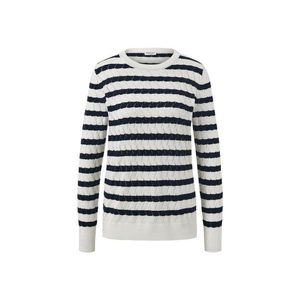 Prúžkovaný pletený pulóver vyobraziť