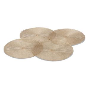 Prestierania, 4 ks, okrúhle, zlatá farba vyobraziť