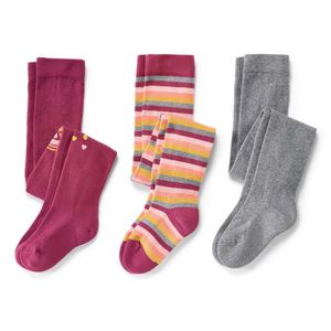 Detské pančuchové nohavice, 3 páry, ružové vyobraziť
