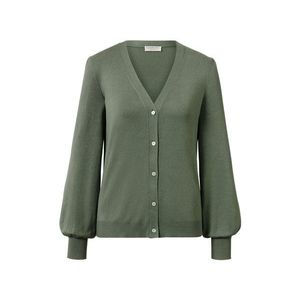 Kardigán z jemného úpletu, zelený vyobraziť