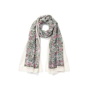 Tkaný šál s kvetinovou potlačou vyobraziť