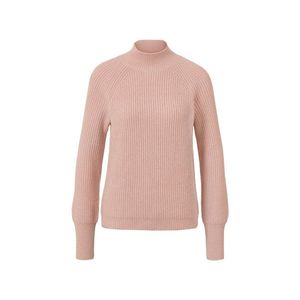 Pletený pulóver so stojačikom, ružový vyobraziť