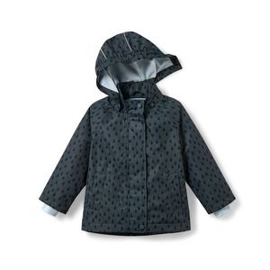 Detská termobunda do dažďa, bridlicovomodrá, kvapky vyobraziť