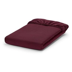 Flanelové napínacie prestieradlo, bordovočervené, štandardná veľkosť vyobraziť