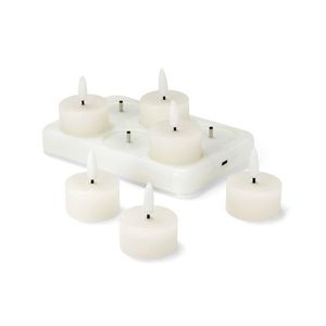 LED akumulátorové sviečky z pravého vosku, 6 ks vyobraziť