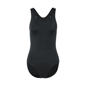 Športové jednodielne plavky, čierne vyobraziť