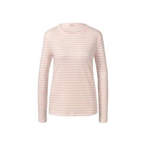 Tričko s dlhým rukávom, prúžky v kombinácii koralovej a bielej vyobraziť