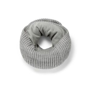 Pletený kruhový šál, sivý vyobraziť