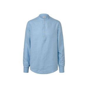Košeľa s ľanom, svetlomodrá vyobraziť