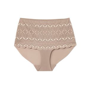 Nohavičky s vysokým pásom, béžové vyobraziť