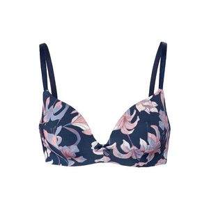 Podprsenka s mäkkými košíčkami, modrá s kvetmi vyobraziť