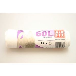 ALUFIX - Vrecia na odpad 60l/12ks ušami biele vyobraziť