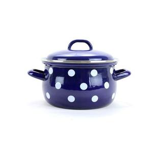 BELIS - Hrniec a pokrievka 18cm modré bodky vyobraziť