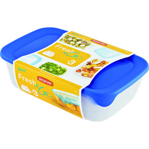 CURVER - Dóza 3ks SET FRESH&GO 2L, 1L, 0, 5L, rôzne farby vyobraziť