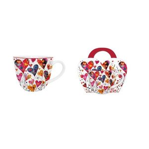 DUO - Hrnček 460ml COLORFUL HEARTS 1, porcelán vyobraziť
