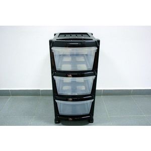 HEIDRUN - Skrinka 3 zásuvky 1520 - čierna vyobraziť