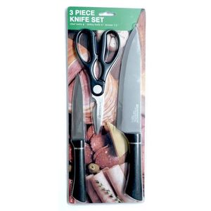 MAKRO - 3-dielny set, 2 x nôž a 1 x nožnice vyobraziť