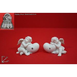 MAKRO - Anjel so srdcom 4, 5cm rôzne druhy, polyrezin vyobraziť