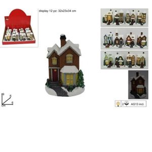 MAKRO - Domček vianočný LED rôzne druhy, 9x6cm vyobraziť