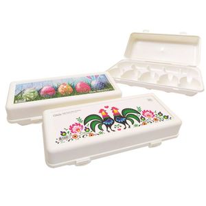 MAKRO - Dóza na 10 vajec rôzne dekory, umelá hmota vyobraziť