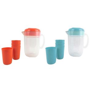 MAKRO - Džbán 2L a 4 poháre 300ml, rôzne farby, umelá hmota vyobraziť