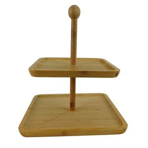 MAKRO - Etažérka 2-poschodová, bambus vyobraziť