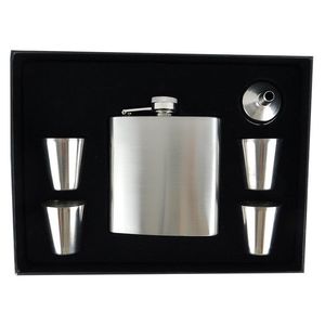 MAKRO - Fľaša nerezová 210ml a 4 poháriky s lievikom vyobraziť