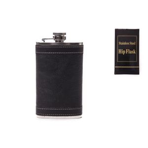 MAKRO - Fľaša nerezová v koži 150ml vyobraziť