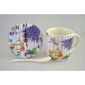 MAKRO - Hrnček + hodinky Levanduľa rôzne dekory vyobraziť