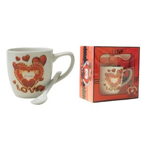 MAKRO - Hrnček s lyžičkou keramický Love vyobraziť