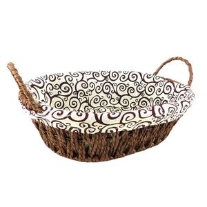 MAKRO - Košík špagátový ovál s látkou, 20x8x28cm vyobraziť