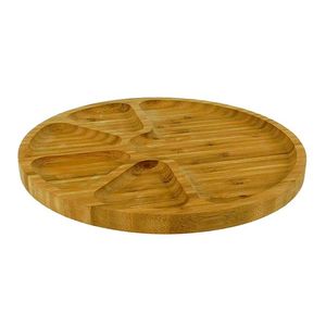 MAKRO - Podnos delený kruh 24, 5x1, 5cm, bambus vyobraziť