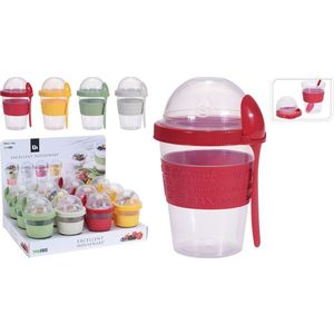 MAKRO - Pohár na jogurt + lyžička rôzne farby vyobraziť