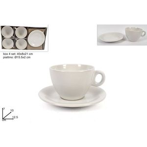 MAKRO - Sada šálok 4ks cappucino biele vyobraziť