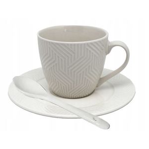 MAKRO - Šálka, podšálka a lyžička keramická vyobraziť