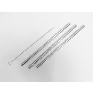 MAKRO - Slamky JUMBO nerez 3ks s kefkou vyobraziť