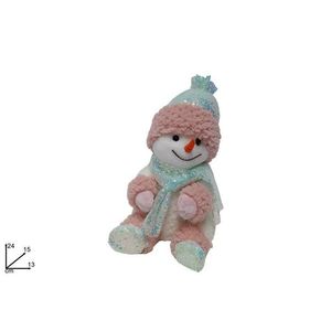 MAKRO - Snehuliak sediaci 24cm vyobraziť