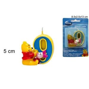 MAKRO - Sviečka číslica 9 Medvedík Pú vyobraziť