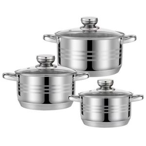 MAKRO -Sada hrncov 3-dielna s pokrievkou, 4, 7L, 6, 5L, 8, 2L vyobraziť