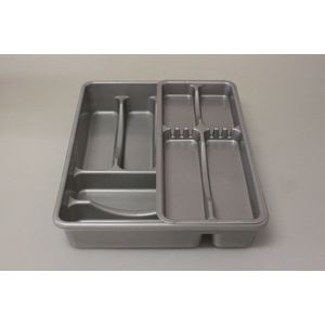 PLAST TEAM - Príborník šedý, umelá hmota, 2 poschodia vyobraziť