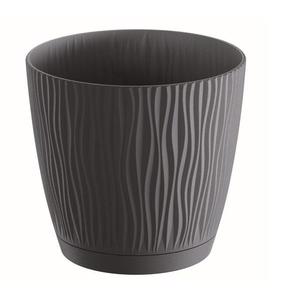 PROSPERPLAST - Kvetináč SANDY 18, 8cm antracit vyobraziť