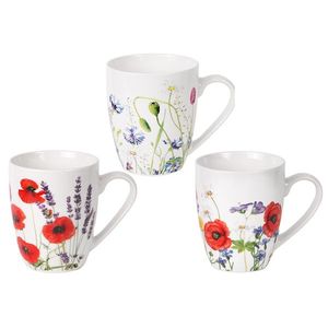 VERONI - Hrnček 360ml MAKY rôzne dekory vyobraziť