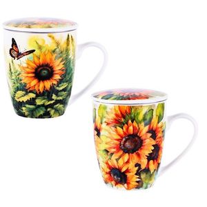 VERONI - Hrnček s čajítkom 360ml Canvas rôzne motívy vyobraziť