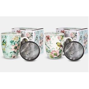 VERONI - Hrnček s čajítkom 360ml Petit rôzne dekory vyobraziť