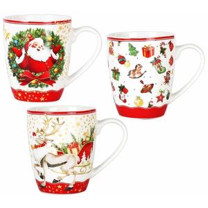 VERONI - Hrnček vianočný 360ml Navidad rôzne dekory, porcelán vyobraziť